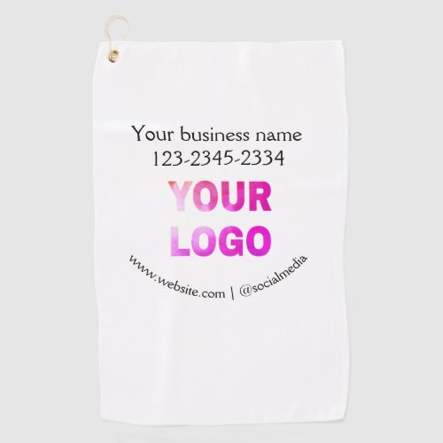 simple minimal add your logodesign here text  pos golf towel