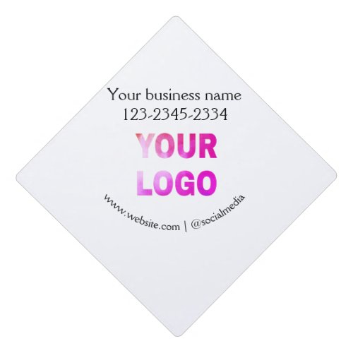 simple minimal add your logodesign here text  pos graduation cap topper