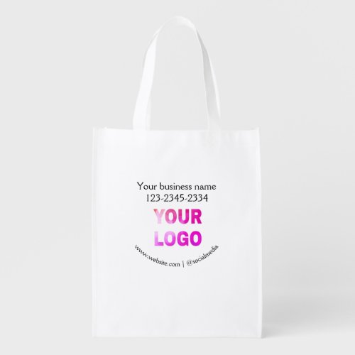 simple minimal add your logodesign here text  pos grocery bag