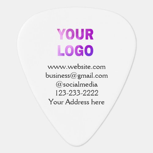 simple minimal add your logodesign here text  pos guitar pick