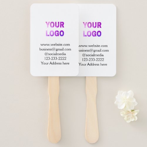 simple minimal add your logodesign here text  pos hand fan