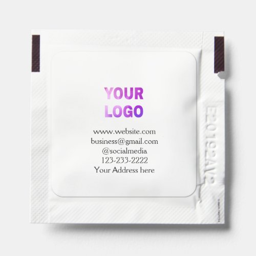 simple minimal add your logodesign here text  pos hand sanitizer packet