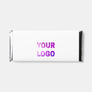 simple minimal add your logo/design here text pos hershey bar favors