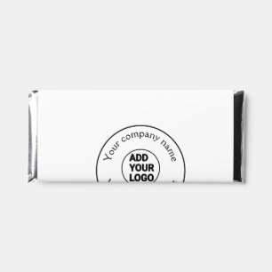 simple minimal add your logo/design here text pos hershey bar favors