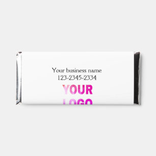 simple minimal add your logo/design here text  pos hershey bar favors