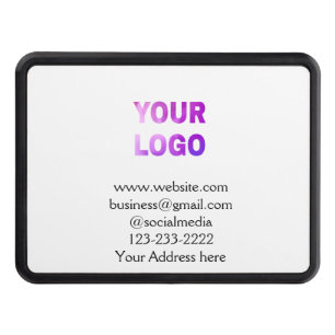 simple minimal add your logo/design here text pos hitch cover