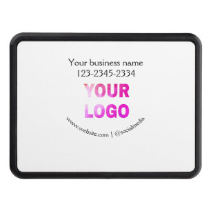 simple minimal add your logo/design here text pos hitch cover
