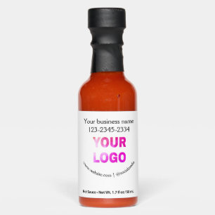 simple minimal add your logo/design here text pos hot sauces