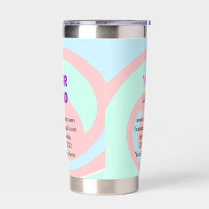 simple minimal add your logo/design here text pos insulated tumbler