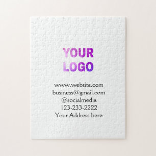simple minimal add your logo/design here text pos jigsaw puzzle