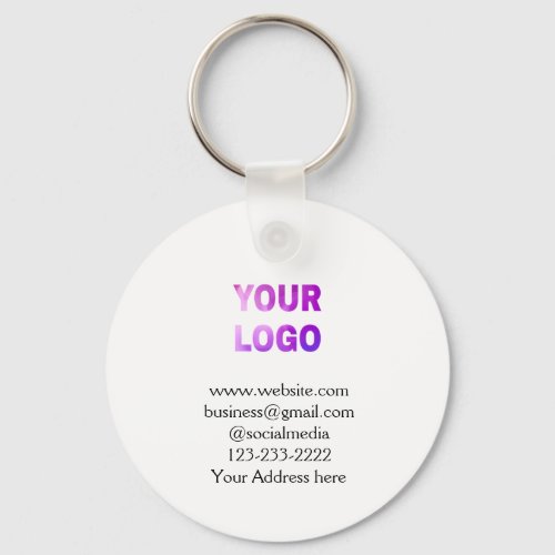 simple minimal add your logodesign here text  pos keychain
