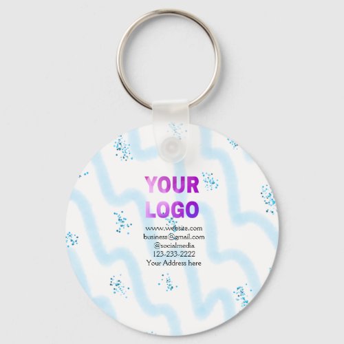 simple minimal add your logodesign here text  pos keychain