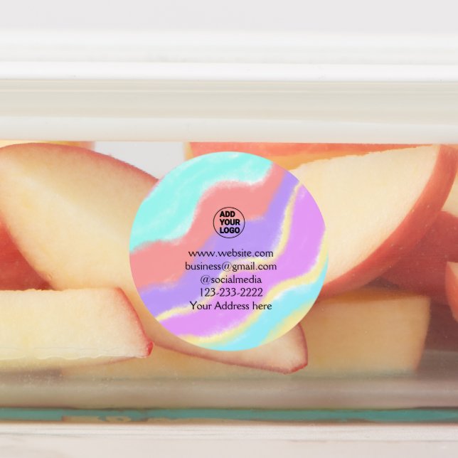 simple minimal add your logo/design here text  pos labels (Affixed)