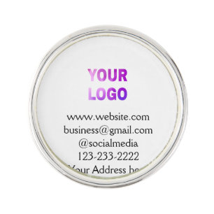 simple minimal add your logo/design here text pos lapel pin