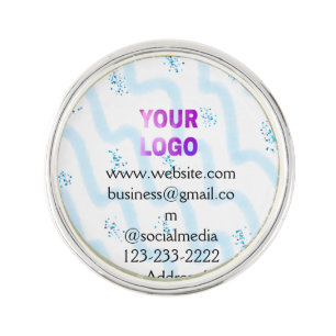 simple minimal add your logo/design here text  pos lapel pin
