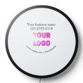 simple minimal add your logo/design here text pos LED sign (Lights Off)