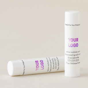 simple minimal add your logo/design here text pos lip balm