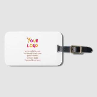 simple minimal add your logo/design here text  pos luggage tag