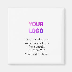 simple minimal add your logo/design here text pos magnet