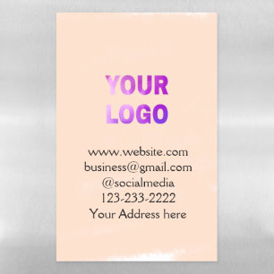 simple minimal add your logo/design here text pos magnetic dry erase sheet