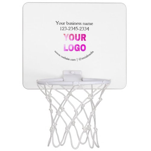 simple minimal add your logodesign here text  pos mini basketball hoop