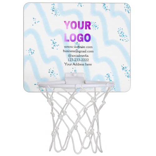simple minimal add your logodesign here text  pos mini basketball hoop