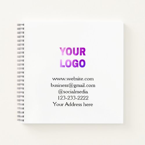 simple minimal add your logodesign here text  pos notebook
