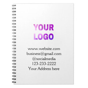 simple minimal add your logo/design here text pos notebook