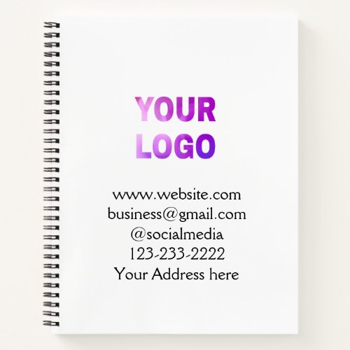 simple minimal add your logodesign here text  pos notebook