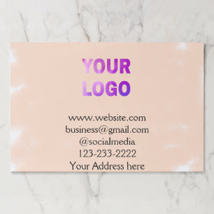 simple minimal add your logo/design here text pos paper pad