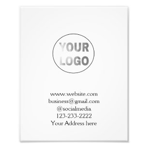 simple minimal add your logo/design here text pos photo print