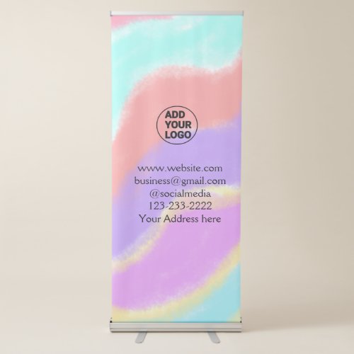 simple minimal add your logodesign here text  pos retractable banner