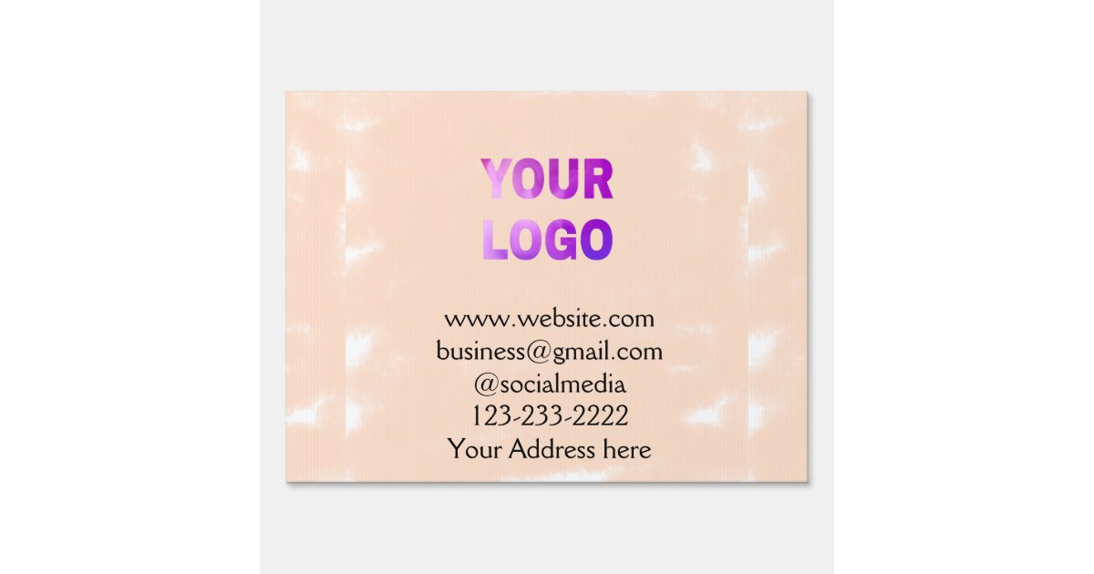 simple minimal add your logo/design here text pos sign | Zazzle