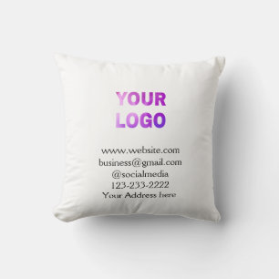 simple minimal add your logo/design here text  pos throw pillow