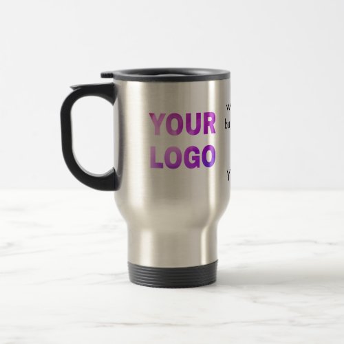 simple minimal add your logodesign here text  pos travel mug