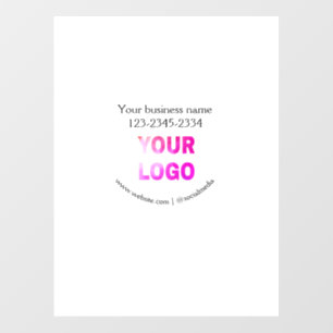 simple minimal add your logo/design here text pos wall decal