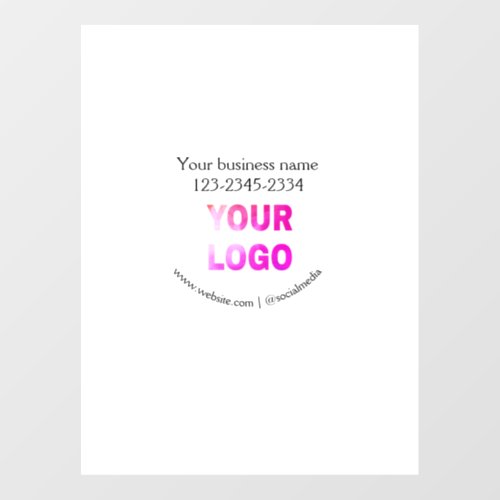simple minimal add your logodesign here text  pos wall decal 