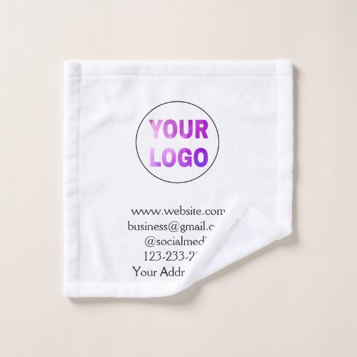 simple minimal add your logodesign here text  pos wash cloth