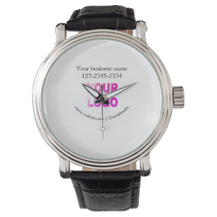 simple minimal add your logo/design here text pos watch