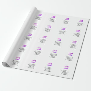 simple minimal add your logo/design here text pos wrapping paper