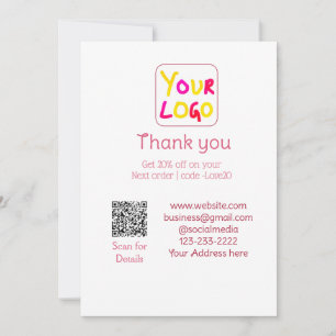 simple minimal add your logo/design here text Q R Invitation