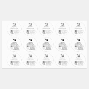 simple minimal add your logo/design here text Q R Labels