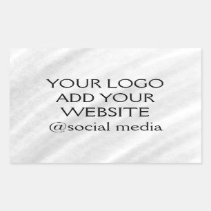 simple minimal add your logo/design here text rectangular sticker