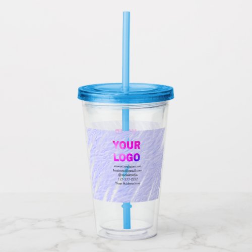 simple minimal add your logodesign here text  thr acrylic tumbler