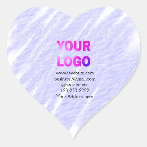 simple minimal add your logodesign here text  thr heart sticker