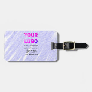 simple minimal add your logo/design here text thr luggage tag