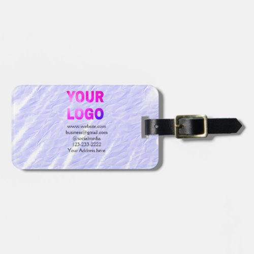simple minimal add your logodesign here text  thr luggage tag