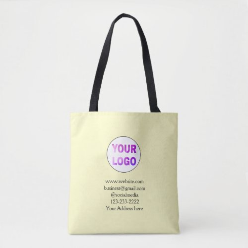 simple minimal add your logodesign here text  tot tote bag