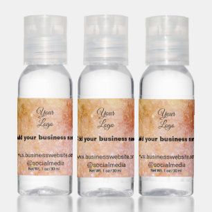 simple minimal add your logo/design pink orange gl hand sanitizer