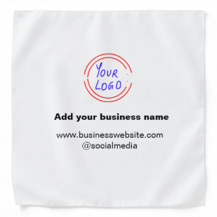 simple minimal add your logo/design watercolor bandana